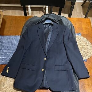 Saddlebred Dark Blue Blazer with Gold Accents